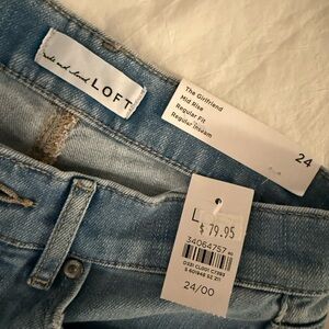 NWT LOFT The Girlfriend Jeans 24